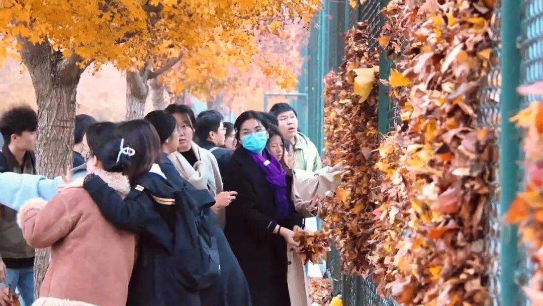 皇冠信用网怎么申请_河南一医学院学生用落叶在篮球场铁网上插出心肝肺胃、注射器等图案皇冠信用网怎么申请，学校：秋日限定浪漫